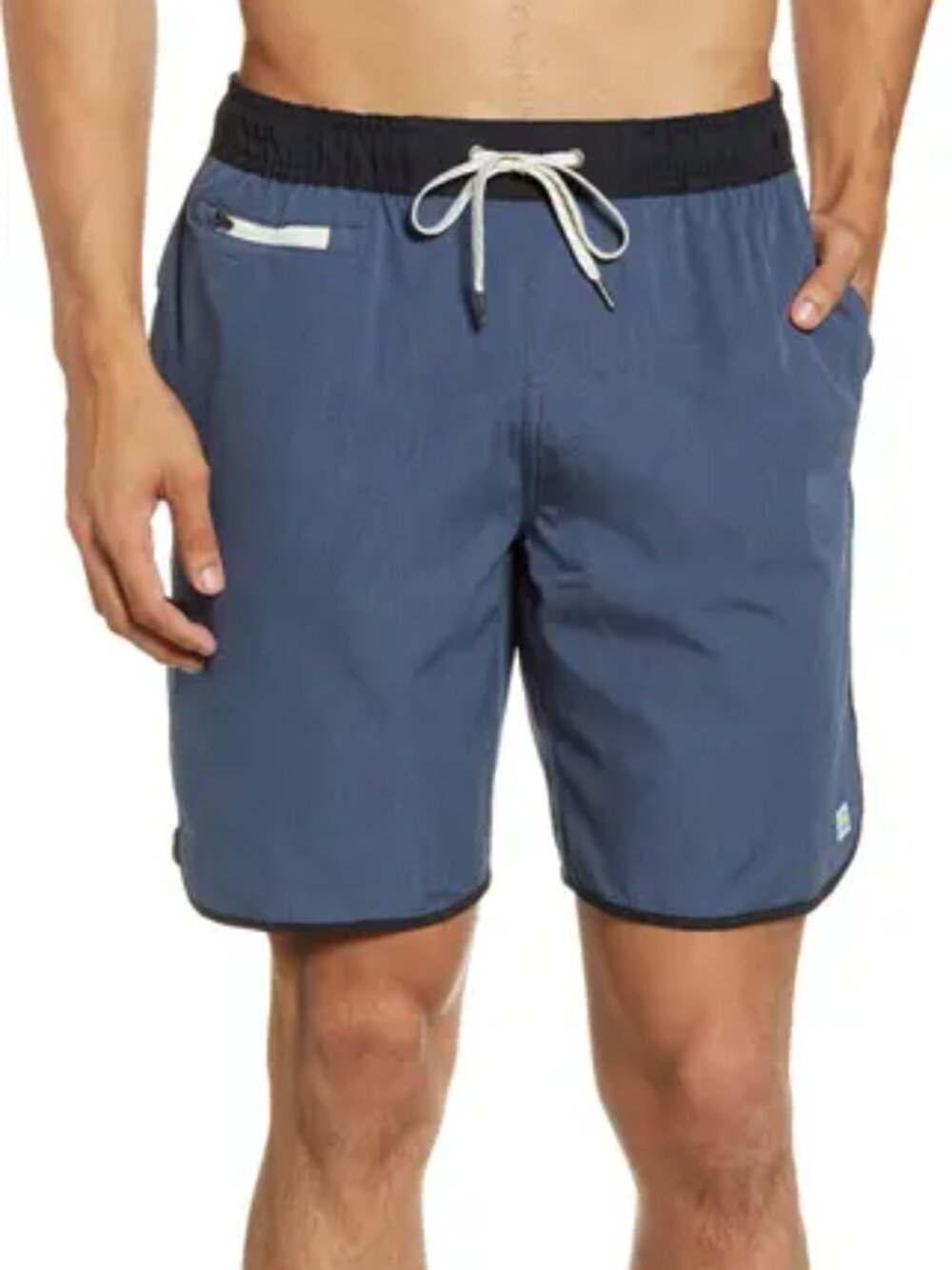 Vuori Men's Blue Drawstring Versatile Swim Athletic Hybrid Shorts Size XL